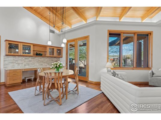 Dining room, Interior, Pendant Lights, Stone Walls, Wooden Beams, Wooden Ceilings, Wood Texture Flooring