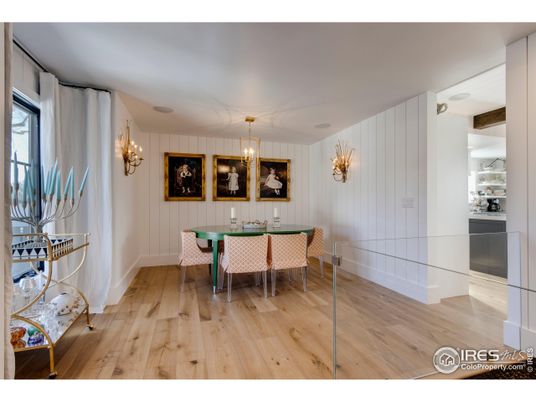 Chandelier, Dining room, Interior, Wood Texture Flooring