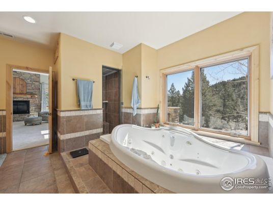 Bathroom, Fireplace, Hot Tub, Interior, Recessed Lighting