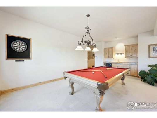 Billiard Table, Chandelier, Game Room, Interior