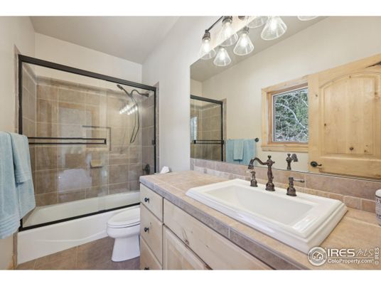 Bathroom, Glass Shower, Interior, Tile Countertops