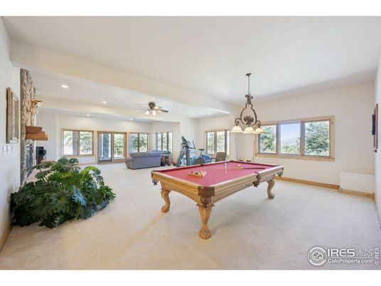 Billiard Table, Game Room, Interior, Pendant Lights, Recessed Lighting