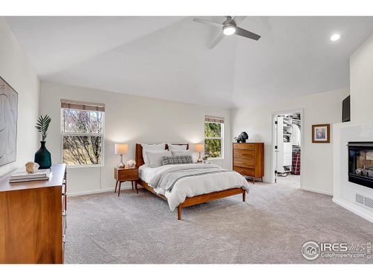 Bedroom, Fireplace, Interior, Recessed Lighting