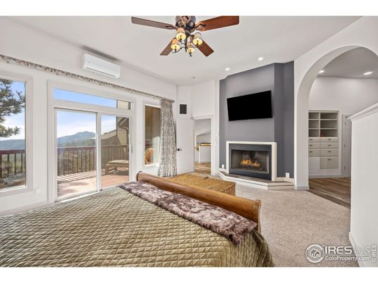 Bedroom, Fireplace, Interior, Recessed Lighting