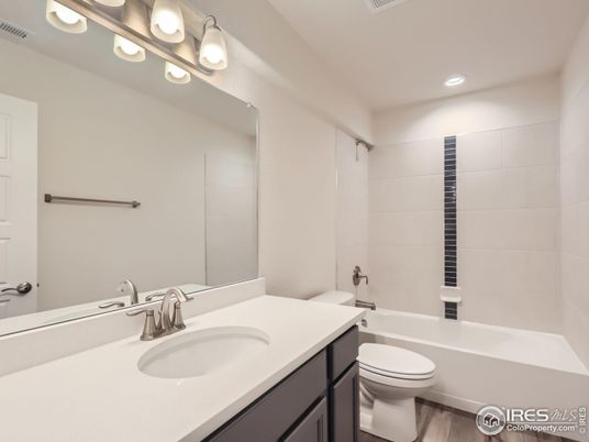 Bathroom, Interior, Recessed Lighting, Wood Texture Flooring