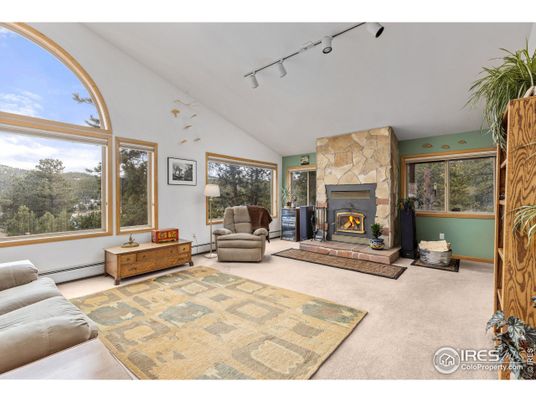 Fireplace, Interior, Living room, Stone Walls