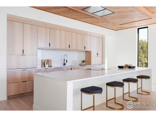 Interior, Kitchen, Recessed Lighting, Wooden Ceilings, Wood Texture Flooring