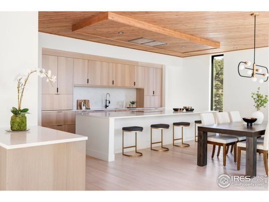 Dining room, Interior, Kitchen, Pendant Lights, Wooden Beams, Wooden Ceilings, Wood Texture Flooring