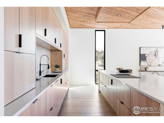 Interior, Kitchen, Recessed Lighting, Wooden Beams, Wooden Ceilings, Wood Texture Flooring