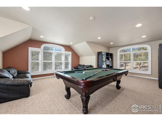 Billiard Table, Game Room, Interior, Recessed Lighting
