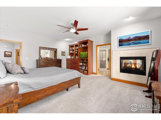Bedroom, Fireplace, Interior, Recessed Lighting