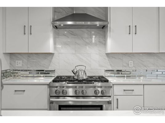 Interior, Kitchen, Marble Walls, Stainless Steel Appliances