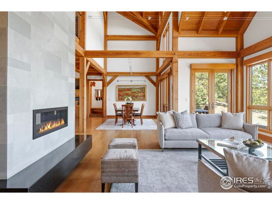 Dining room, Fireplace, Interior, Living room, Stone Walls, Wooden Beams, Wooden Ceilings, Wood Texture Flooring