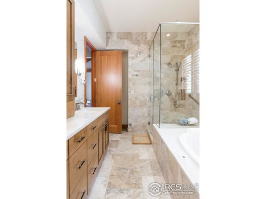 Bathroom, Dual Sink Vanities, Glass Shower, Interior