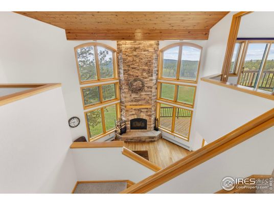 Fireplace, Interior, Stone Walls, Wooden Ceilings, Wood Texture Flooring