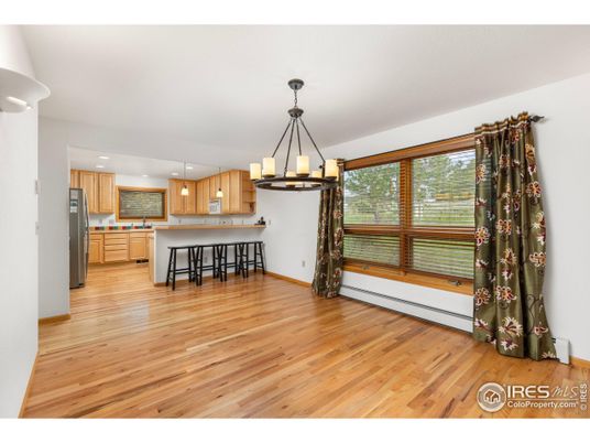 Chandelier, Interior, Kitchen, Pendant Lights, Recessed Lighting, Wood Texture Flooring