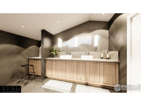 Bathroom, Dual Sink Vanities, Interior, Recessed Lighting