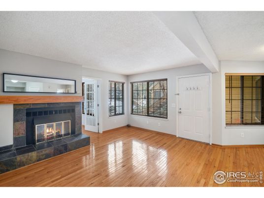 Empty room, Fireplace, Interior, Wood Texture Flooring