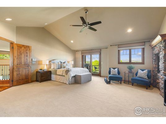 Bedroom, Fireplace, Interior, Recessed Lighting