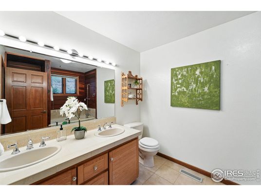 Bathroom, Dual Sink Vanities, Interior, Tile Countertops