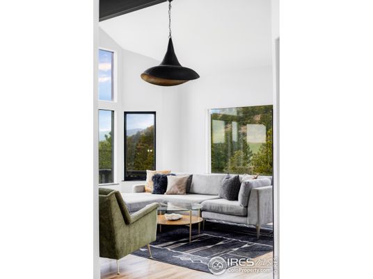Interior, Living room, Pendant Lights, Wood Texture Flooring