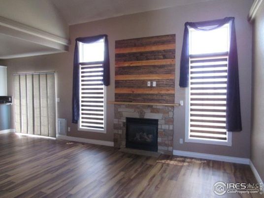 Empty room, Fireplace, Interior, Wood Texture Flooring, Wooden Walls