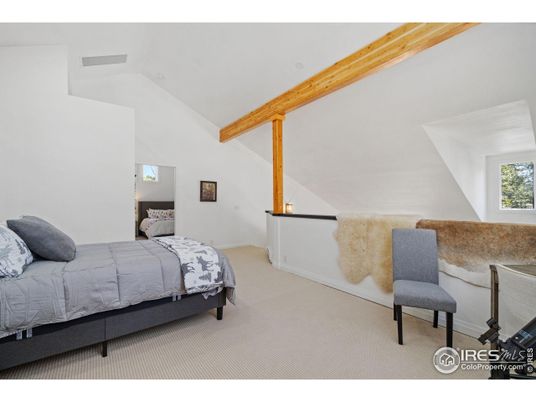 Bedroom, Interior, Wooden Beams