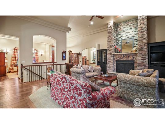 Fireplace, Interior, Living room, Stone Walls, Wood Texture Flooring