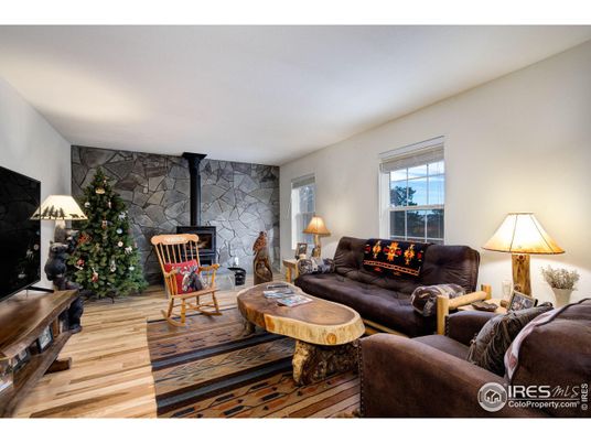 Fireplace, Interior, Living room, Stone Walls, Wood Texture Flooring