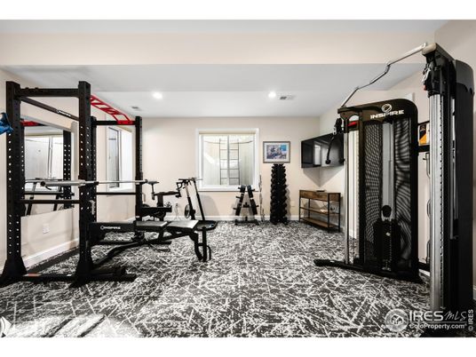 Fitness Equipment, Gym, Interior, Recessed Lighting