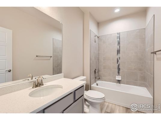Bathroom, Interior, Recessed Lighting, Wood Texture Flooring