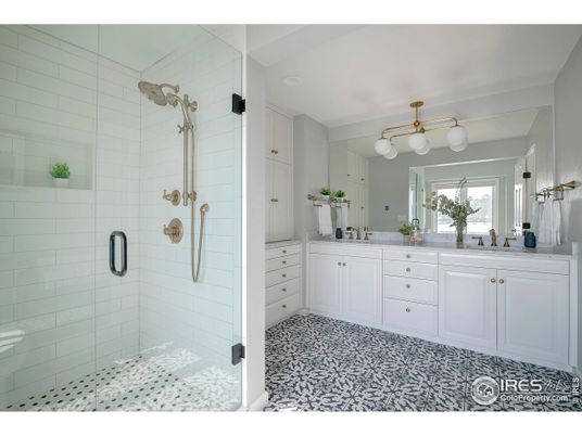Bathroom, Dual Sink Vanities, Glass Shower, Interior