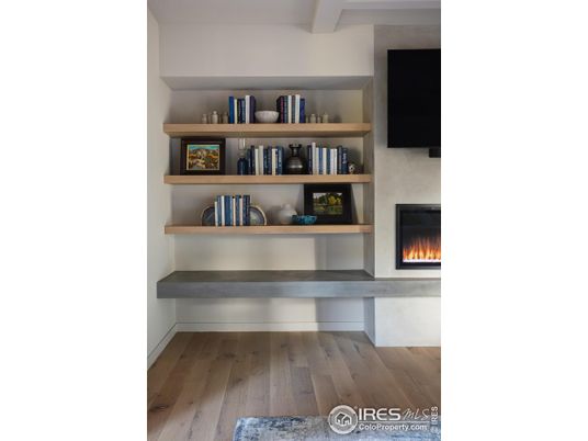 Fireplace, Interior, Wood Texture Flooring