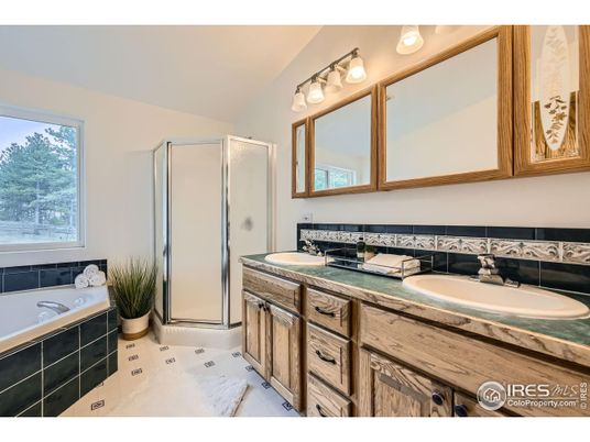 Bathroom, Dual Sink Vanities, Glass Shower, Interior