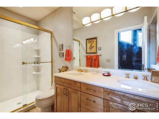 Bathroom, Dual Sink Vanities, Glass Shower, Interior