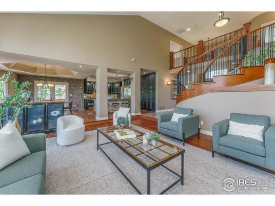 Interior, Living room, Pendant Lights, Recessed Lighting, Stone Walls, Wood Texture Flooring