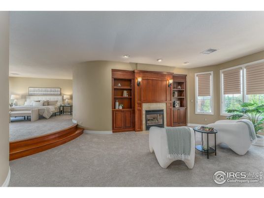 Bedroom, Fireplace, Interior, Recessed Lighting