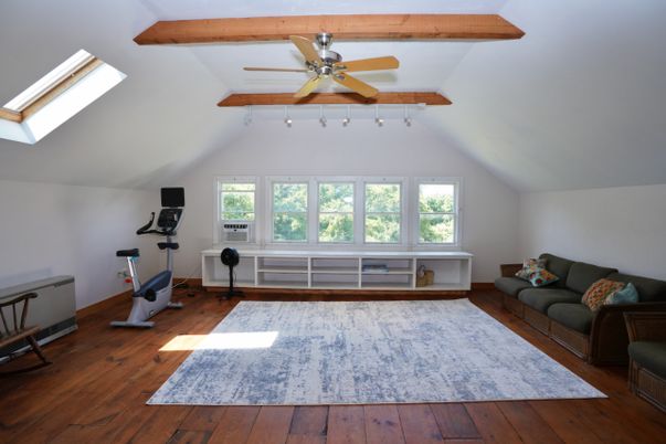 Fitness Equipment, Interior, Wooden Beams, Wood Texture Flooring