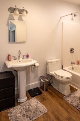 Bathroom, Interior, Wood Texture Flooring