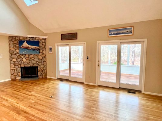 Empty room, Fireplace, Interior, Wood Texture Flooring