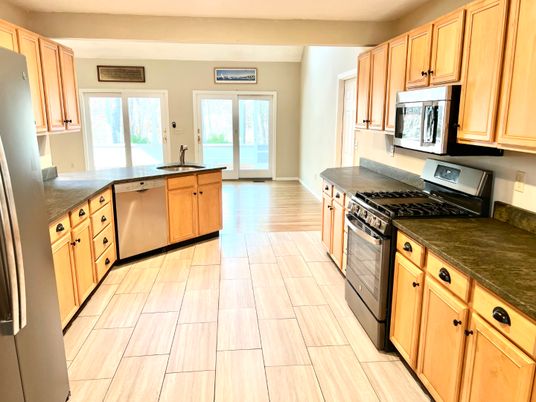 Interior, Kitchen, Wood Texture Flooring
