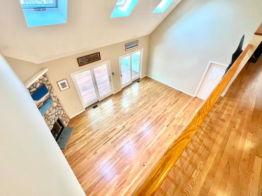 Empty room, Fireplace, Interior, Wood Texture Flooring