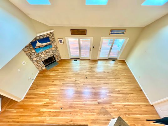 Empty room, Fireplace, Interior, Wood Texture Flooring