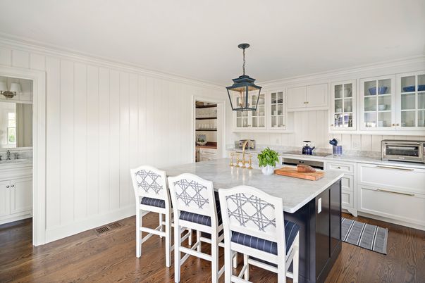 Interior, Kitchen, Pendant Lights, Stainless Steel Appliances, Wood Texture Flooring
