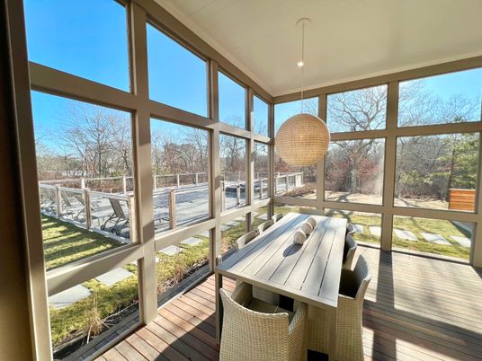 Interior, Pendant Lights, Sun Room, Wood Texture Flooring