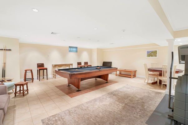 Billiard Table, Dining room, Game Room, Interior, Recessed Lighting