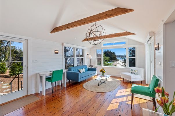 Chandelier, Interior, Living room, Wooden Beams, Wood Texture Flooring
