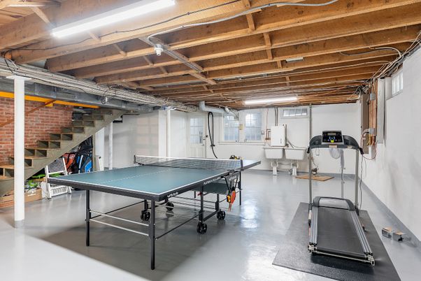 Game Room, Interior, Stone Walls, Wooden Beams