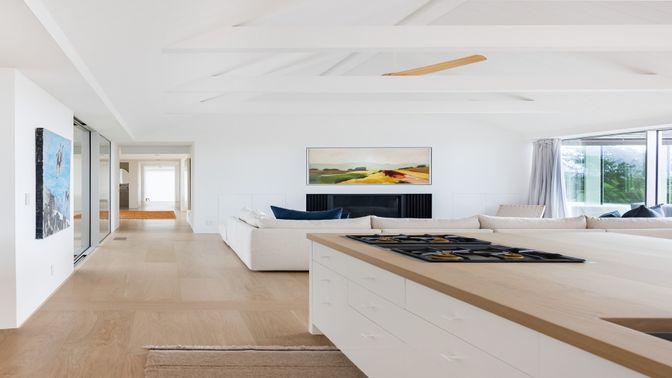 Interior, Kitchen, Living room, Wood Texture Flooring