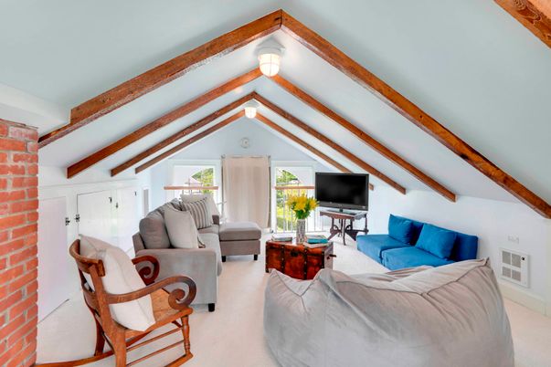 Interior, Living room, Wooden Beams